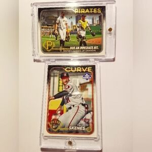 2 Skenes 2024 Rookie Cards.Topps Pro Debut PD-140, Skenes & Grandal Combo US160